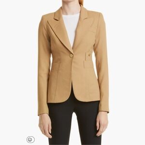 Smythe Duchess Wool Blazer Sz 6 Gold Crest Buttons Old Money Quiet Luxury NWOT